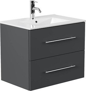 POSSEIK Waschbecken mit Unterschrank HOMELINE 70 grafit 71,0 x 46,5 x 53,8 cm