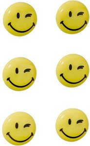Thumbnail - FRANKEN Happy Magnets Magnete Motiv, Kunststoff Ø 3,0 cm, 6 St.