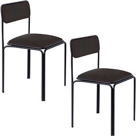 2 meet powered by PAPERFLOW Besucherstühle BISTRO CHBISX2SC.01 schwarz Kunstleder