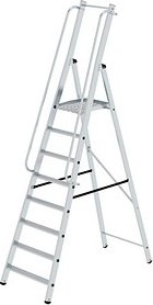 Thumbnail - MUNK Podestleiter 51098 silber 8 Stufen, H: 288,0 cm