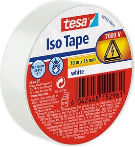 Thumbnail - tesa Iso Tape Isolierband weiß 15,0 mm x 10,0 m 1 Rolle