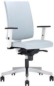 Thumbnail - Nowy Styl Bürostuhl Navigo Stoff grau, Gestell weiß