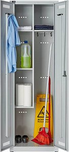 BISLEY LIGHT Putzmittelschrank GL06AZ-245 GL06AZ245 lichtgrau 60,0 x 50,0 x 185,0 cm, aufgebaut, 1 St.