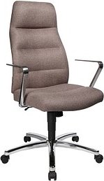Topstar Chefsessel Chairman® 70, NC79R DC8 Stoff braun, Gestell chrom