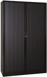 Gürkan Rollladenschrank schwarz 4 Fachböden 120,0 x 46,0 x 195,0 cm