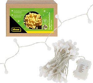 Idena 100er Kugel LED Lichterkette transparent 10,2 m