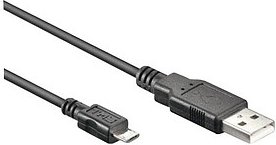 Thumbnail - goobay USB 2.0 A/Micro USB 2.0 B Kabel 1,0 m schwarz, 1 St.