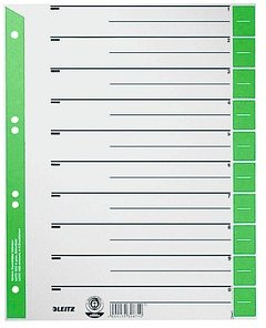 AKTION: LEITZ Trennblätter 1652 DIN A4 1-0 grün, 230 g/qm, 100 St. mit Prämie nach Registrierung