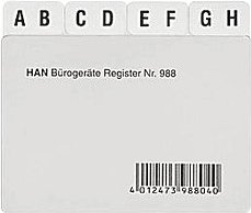 HAN Karteikartenregister A-Z transparent