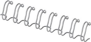 100 Fellowes Drahtbinderücken silber für 50 Blatt