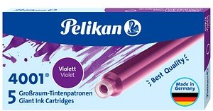 Pelikan Tintenpatronen für Füller 4001 violett, 5 St.