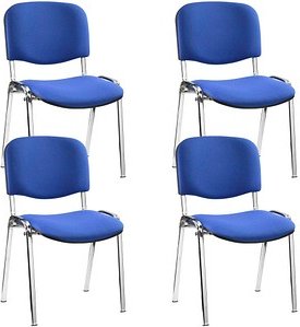 Thumbnail - Nowy Styl Besucherstühle Iso ISO CR 1.3 C06 blau Stoff, 4 St.