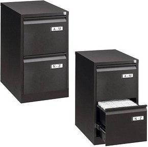 Thumbnail - BISLEY LIGHT Hängeregistraturschrank schwarz 2 Schubladen 41,3 x 62,2 x 71,1 cm, 1 St.
