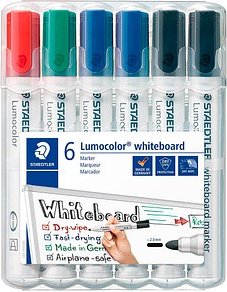 STAEDTLER 351 WP6 X Whiteboard-Marker farbsortiert 2,0 mm, 6 St.