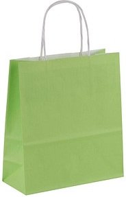 VP Papier-Tragetaschen Toptwist hellgrün 19,0 x 21,0 cm, 50 St.