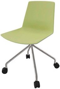 Thumbnail - Quadrifoglio Besucherstuhl Clue grün, grau Stoff, 1 St.