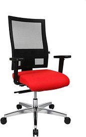 Thumbnail - Topstar Bürostuhl Profi Net 11, PS59H T31 Stoff rot, Gestell alu