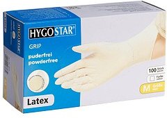 HYGOSTAR unisex Einmalhandschuhe GRIP weiß Größe M, 100 St.