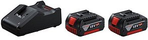 Thumbnail - BOSCH Professional Werkzeugakku mit Ladegerät Starter Set 18V Li-Ion 2 x 4,0 Ah