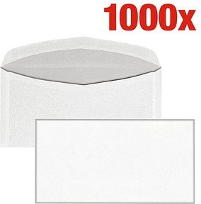BONG Kuvertierhüllen KuvertierStar DIN lang+ ohne Fenster weiß nassklebend 1.000 St.