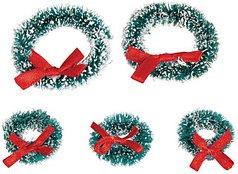 Rayher Bastelkranz grün/weiß Miniatur Ø 5,0 / 3,0 cm, 5 St.