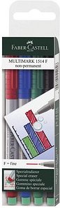 FABER-CASTELL MULTIMARK Folienstifte-Set farbsortiert non-permanent 4 St.