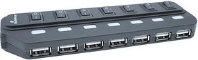 MediaRange USB-Hub 7-fach schwarz