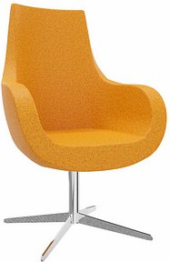 fm Sessel Pirum orange chrom Stoff, 1 St.