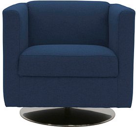 DOMO Collection Sessel BOB blau silber Stoff, 1 St.