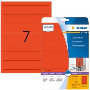 140 HERMA Ordneretiketten 5092 rot