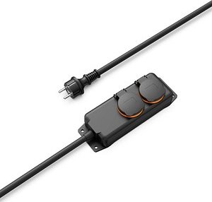 Thumbnail - hama 2-fach Steckdosenleiste 2,0 m schwarz