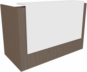 Quadrifoglio Empfangstheke gerade, eukalyptus, weiß 166,0 x 88,0 x 113,0 cm