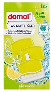 domol Fresh Citrus WC-Duftspüler Zitrone, Limette, Orange, 3x 55,0 ml