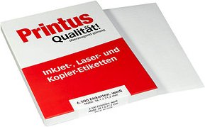 6.500 Printus Etiketten weiß 38,1 x 21,2 mm