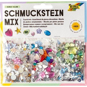 Thumbnail - folia Schmucksteine mehrfarbig Fun 800 Teile, 1 Pack