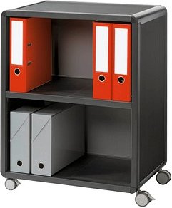 PAPERFLOW Mobil Bürowagen anthrazit 3 Ebenen 65,1 x 33,0 x 86,4 cm