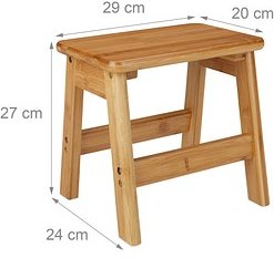 Thumbnail - relaxdays Tritthocker RUSTICO natur, H: 27,0 cm