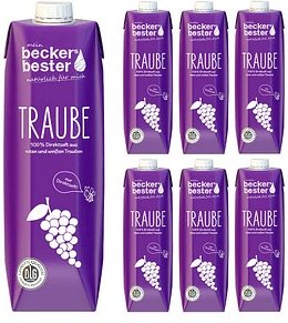 beckers bester TRAUBE Direktsaft 6x 1,0 l