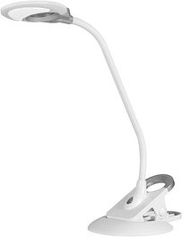 Hansa Swirl Schreibtischlampe weiß, silber 4 W mit Tischklemme