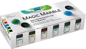 KREUL Magic Marble Marmorierfarben farbsortiert 6 x 20,0 ml, 6 St.