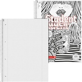 Thumbnail - BRUNNEN Collegeblock ZENart Lineatur 28 kariert DIN A4 Innen- und Außenrand, 1 St.