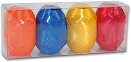 PRÄSENT Geschenkband AMERICA satiniert orange/blau/gelb/rot 8,0 mm x 4x 20,0 m