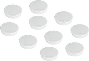 FRANKEN Magnet weiß, Kunststoff Ø 3,8 cm, 10 St.