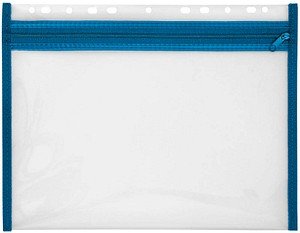 VELOFLEX Reißverschlussbeutel VELOBAG® transparent/blau 0,3 mm, 1 St.