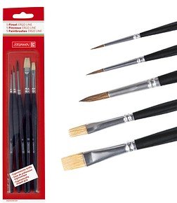 BRUNNEN ErgoLine Pinsel-Set Größe 2, 4, 6, 10, 5-teilig