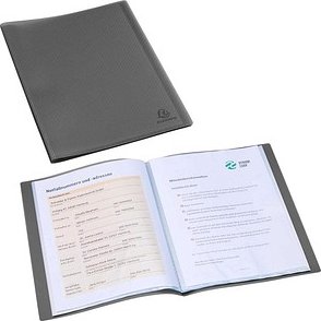 Exacompta Opak Sichtbuch DIN A4, 20 Hüllen schwarz, 1 St.
