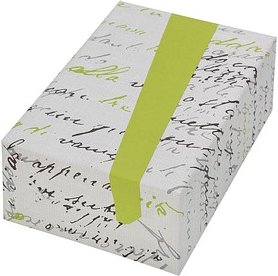 JUNG SCHÖNER VERPACKEN Geschenkpapier Lirica Schrift mehrfarbig beidseitig bedruckt, 20,0 m