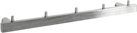 HAKU Möbel Wandgarderobe 16743 silber Metall 5 Haken 46,0 x 4,0 cm