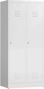 Thumbnail - ClassiX Spind signalweiß X-515127, 2 Schließfächer 80,0 x 50,0 x 180,0 cm