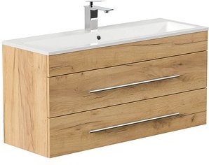 Thumbnail - POSSEIK Waschbecken mit Unterschrank PORTUS SLIMLINE 1000 eiche gold 100,0 x 36,0 x 49,6 cm